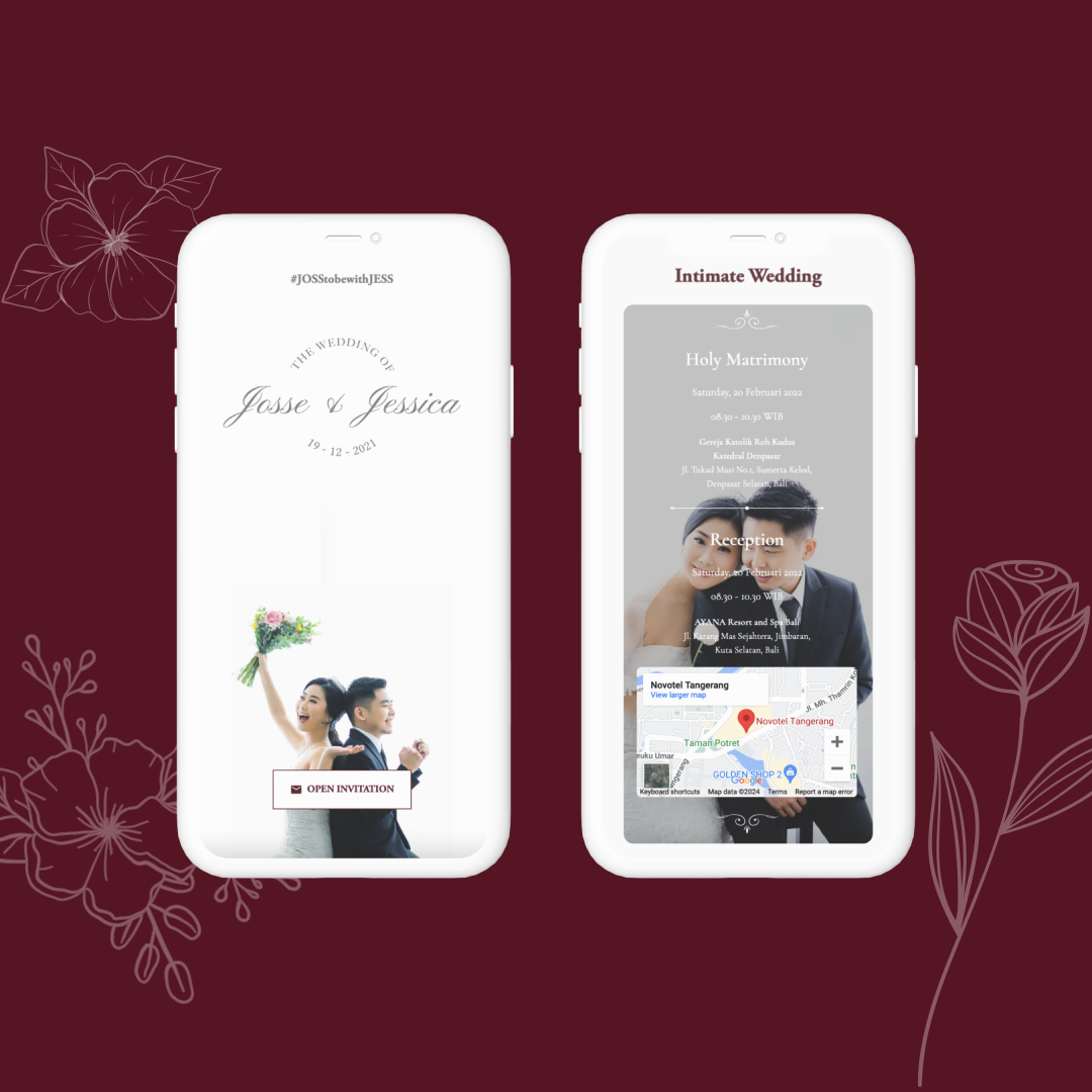 Custom Maroon Flowers